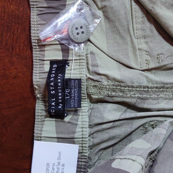 Social Standard by Sanctuary Camo Roll Tab Shorts - Picture 9 of 9